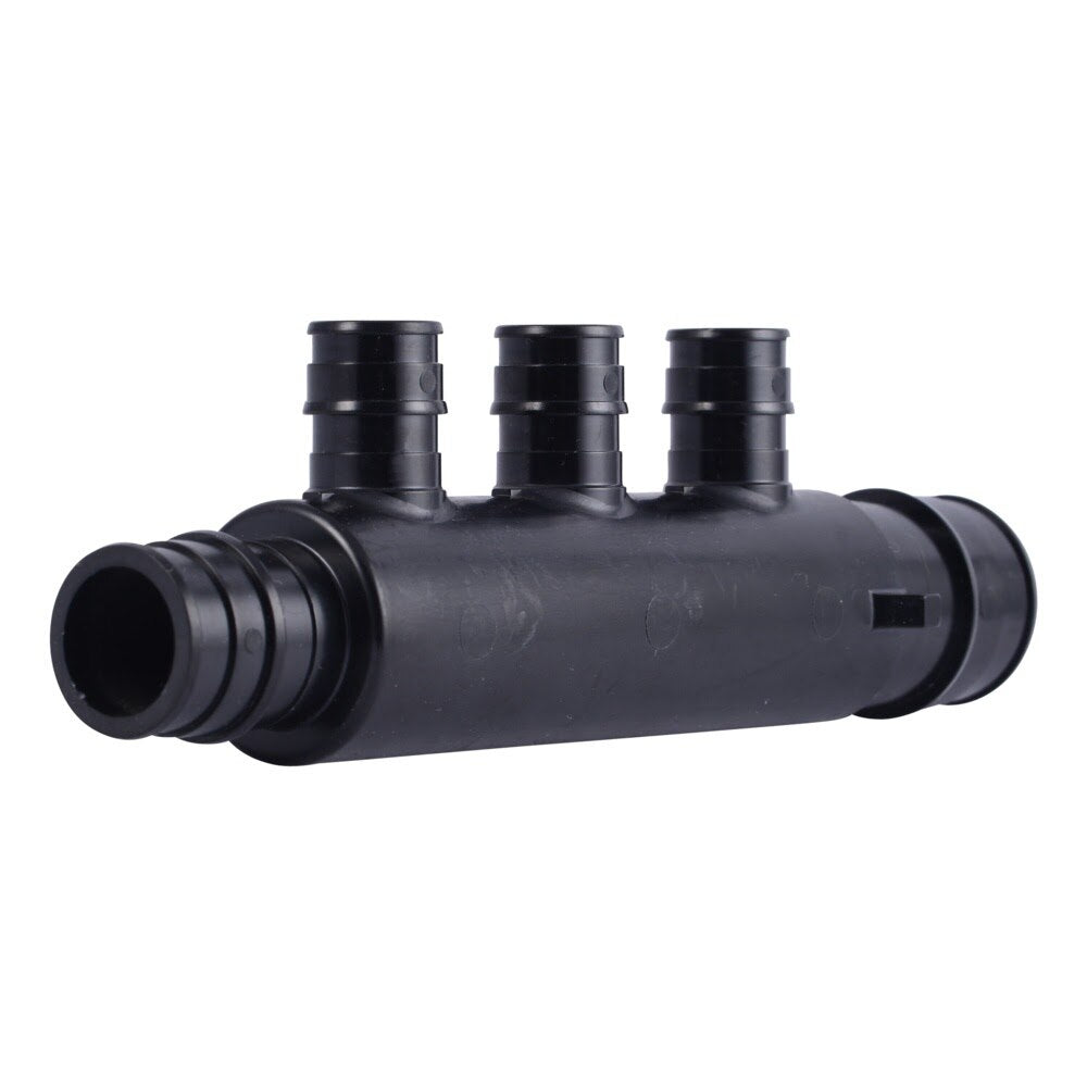 SharkBite UAMPT28223OW Poly Expansion Multi-port Tee 3/4 in. x 1 in. with 3 1/2 in. Outlets Open
