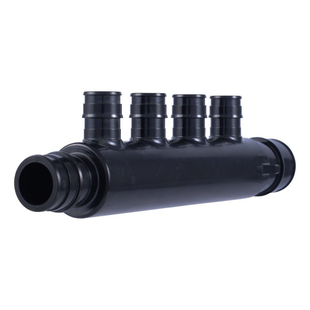 SharkBite UAMPT28224OW 1 in. x 3/4 in. Open Poly Expansion Multi-Port Tee with Four 1/2 in. Outlets