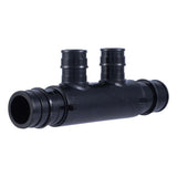 SharkBite UAMPT2OW 3/4 in. x 3/4 in. Poly Expansion Multi-port Tee with Two 1/2 in. Outlets Open