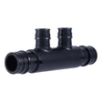 SharkBite UAMPT2OW 3/4 in. x 3/4 in. Poly Expansion Multi-port Tee with Two 1/2 in. Outlets Open