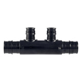 SharkBite UAMPT2OW 3/4 in. x 3/4 in. Poly Expansion Multi-port Tee with Two 1/2 in. Outlets Open - 3