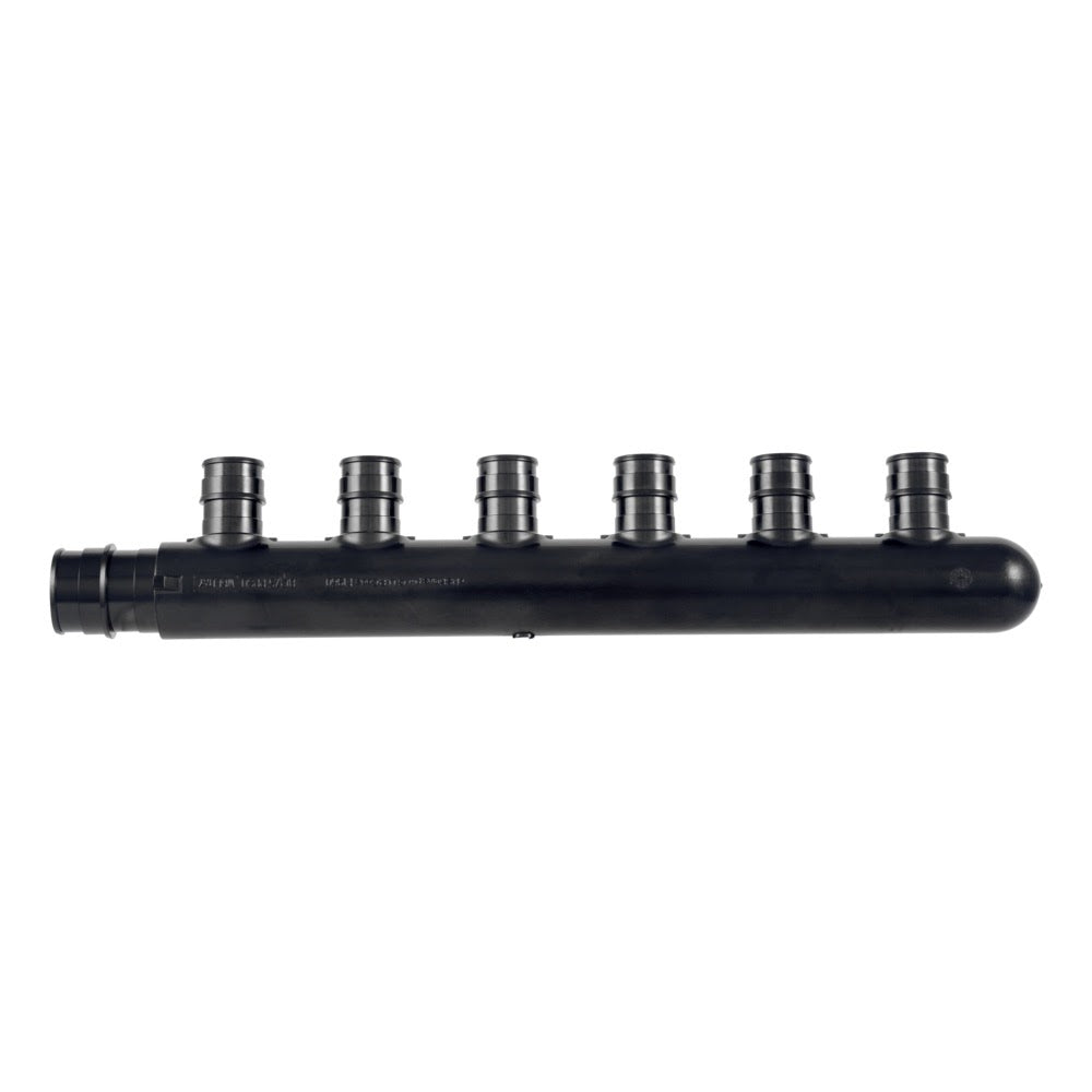 SharkBite UAMPT6CW 3/4 in Poly Expansion Multi-Port Tee with Six 1/2 in Outlet Ports and Closed End - 3