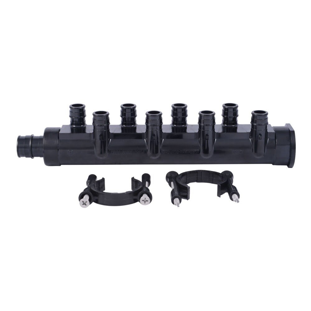 SharkBite UAMPT8SCW 3/4 in. x 1/2 in. 8 Port Expansion Multi-port Tee with Mounting Clips Closed - 3