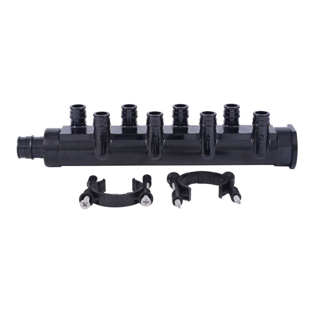 SharkBite UAMPT8SCW 3/4 in. x 1/2 in. 8 Port Expansion Multi-port Tee with Mounting Clips Closed - 3