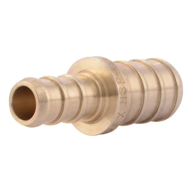 SharkBite UC009LF 3/8 in. x 1/2 in. Brass Barb Reducing Coupling for PEX and PE-RT Pipe