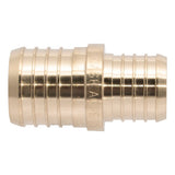 SharkBite UC014135 1-1/2 in x 1-1/4 in Brass Barb Reducing Coupling for PEX and PE-RT Pipe - 2
