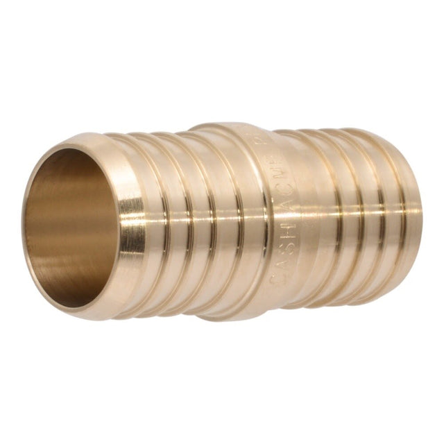 SharkBite UC0141 1-1/2 in. x 1-1/2 in. Lead-Free Brass Barb Coupling for PEX and PE-RT Pipe