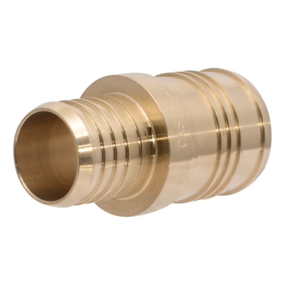 SharkBite UC015441 2 in. x 1-1/2 in. Lead-Free DZR Brass Barb Reducing Coupling for PEX and PE-RT