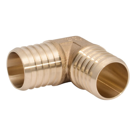 SharkBite UC0235 1-1/4 in x 1-1/4 in Lead-Free Brass Barb 90 Degree PEX Elbow