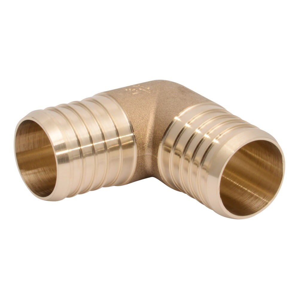 SharkBite UC0241 1-1/2 in. x 1-1/2 in. Lead-Free Brass 90 Degree PEX Barb Elbow