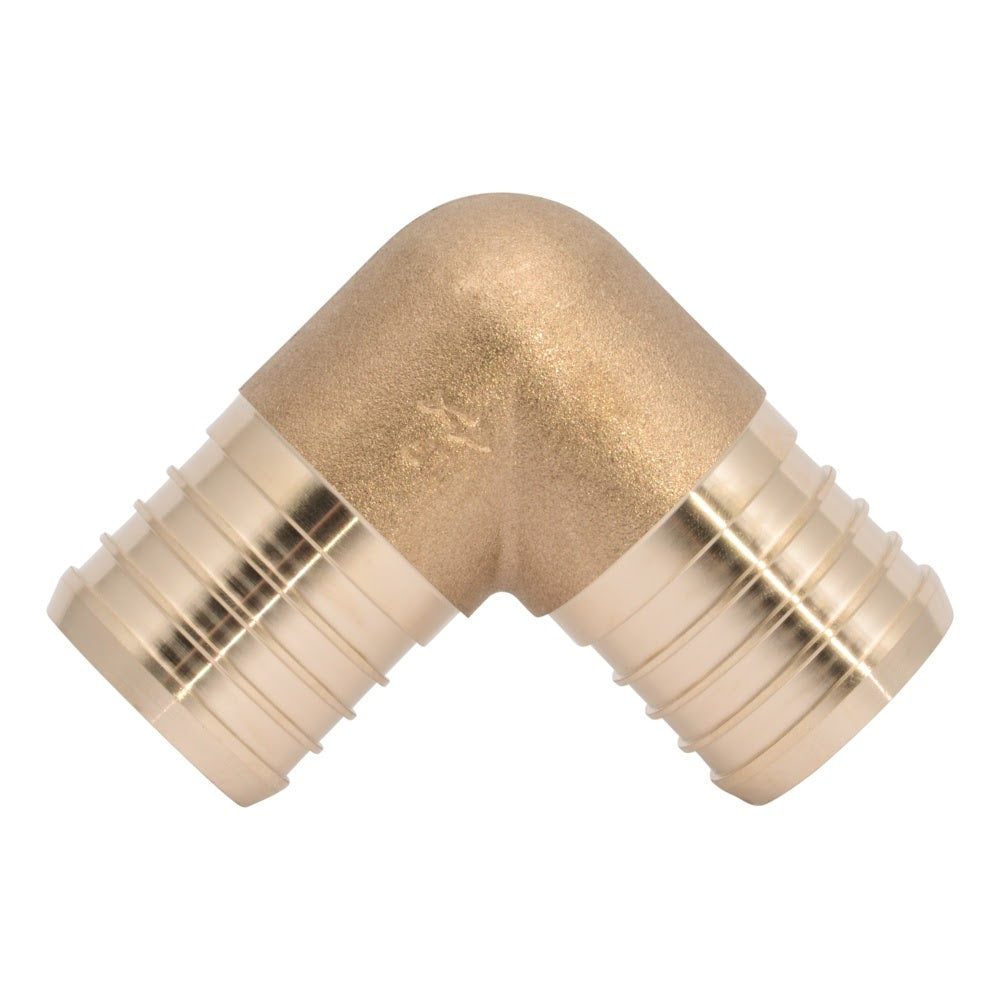 SharkBite UC0241 1-1/2 in. x 1-1/2 in. Lead-Free Brass 90 Degree PEX Barb Elbow - 2