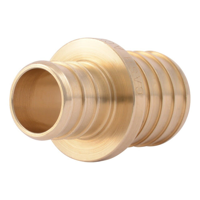 SharkBite UC060LF 3/4 in. x 1 in. Brass Barb Reducing Coupling for PEX and PE-RT Pipe