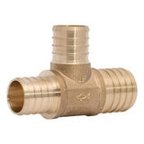 SharkBite UC08352828 1-1/4 in x 1 in x 1 in Brass Barb Reducing Tee for PEX Plumbing