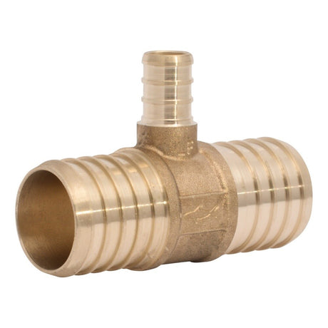 SharkBite UC08353516 1-1/4 in x 1-1/4 in x 1/2 in Lead Free Brass PEX Barb Reducing Tee