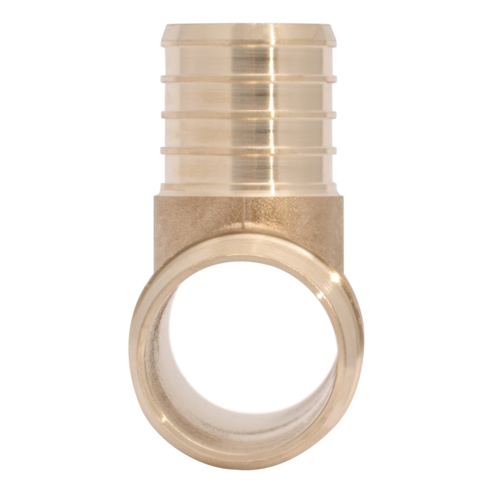 SharkBite UC08353528 1-1/4 in x 1-1/4 in x 1 in Brass PEX Crimp Reducing Tee for Potable Water - 3