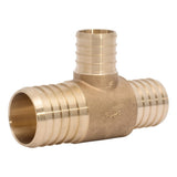 SharkBite UC08413528 1-1/2 in. x 1-1/4 in. x 1 in. Brass PEX Barb Reducing Tee