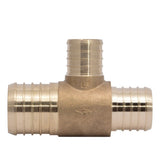 SharkBite UC08413528 1-1/2 in. x 1-1/4 in. x 1 in. Brass PEX Barb Reducing Tee - 2