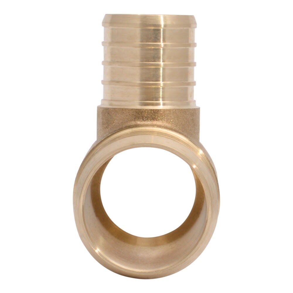 SharkBite UC08413528 1-1/2 in. x 1-1/4 in. x 1 in. Brass PEX Barb Reducing Tee - 3