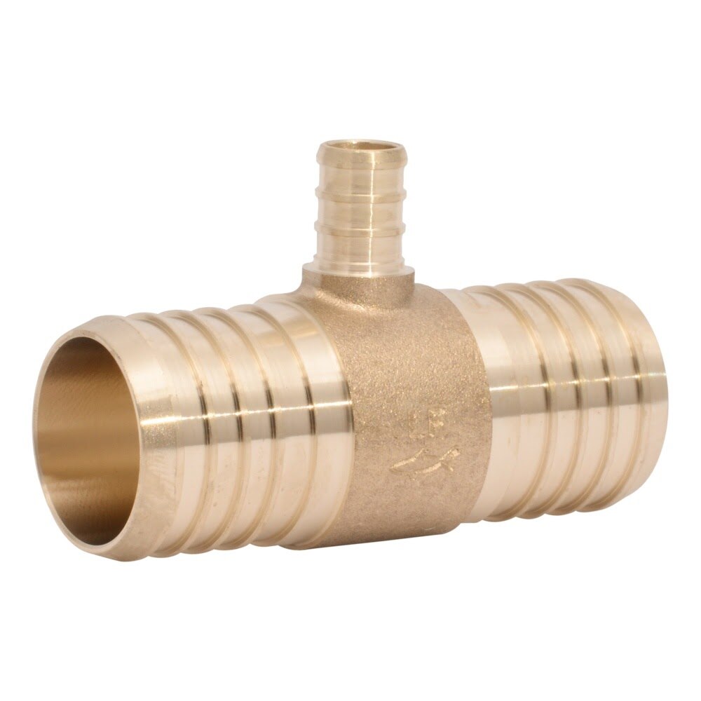 SharkBite UC08414116 1-1/2 in x 1-1/2 in x 1/2 in Brass PEX Barb Reducing Tee