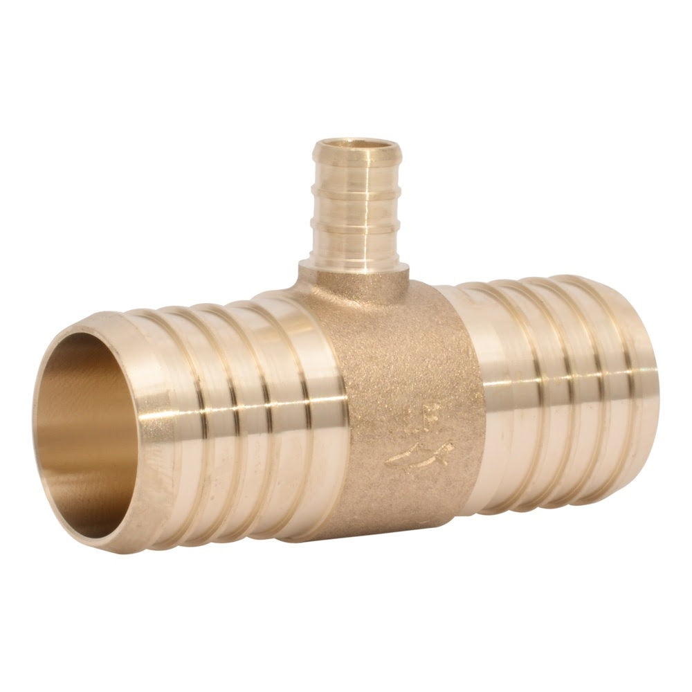 SharkBite UC08414116 1-1/2 in x 1-1/2 in x 1/2 in Brass PEX Barb Reducing Tee