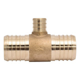 SharkBite UC08414122 1-1/2 in. x 1-1/2 in. x 3/4 in. Brass Barb Reducing Tee for PEX - 2