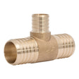 SharkBite UC08414128 1-1/2 in. x 1-1/2 in. x 1 in. Brass Barb Reducing Tee for PEX