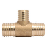 SharkBite UC08414135 1-1/2 in. x 1-1/2 in. x 1-1/4 in. Brass Barb Reducing Tee for PEX Pipe - 2