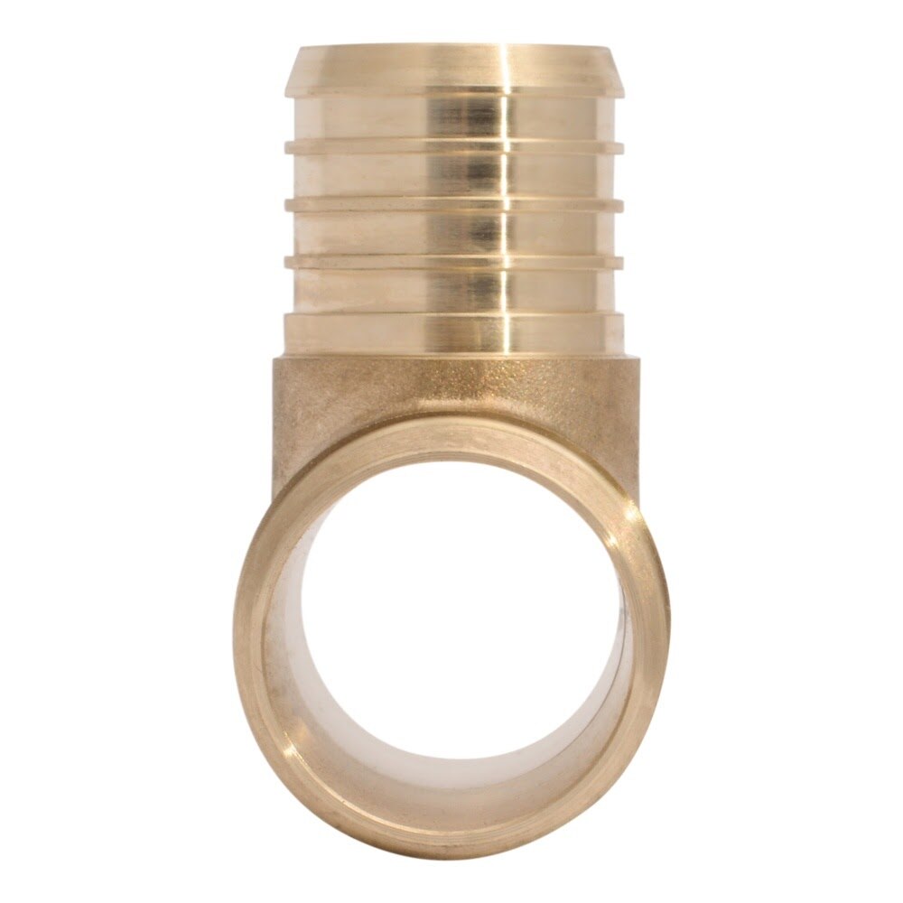 SharkBite UC08414135 1-1/2 in. x 1-1/2 in. x 1-1/4 in. Brass Barb Reducing Tee for PEX Pipe - 3