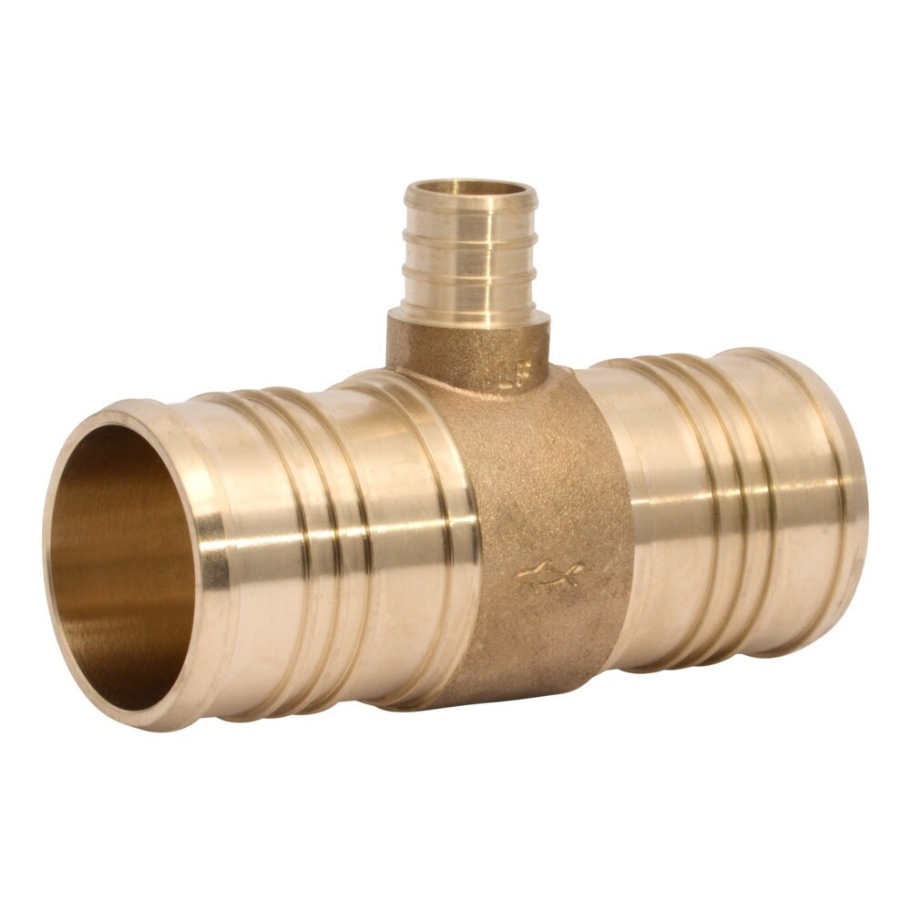 SharkBite UC08545422 2 in. x 2 in. x 3/4 in. Brass Barb Reducing Tee Lead Free
