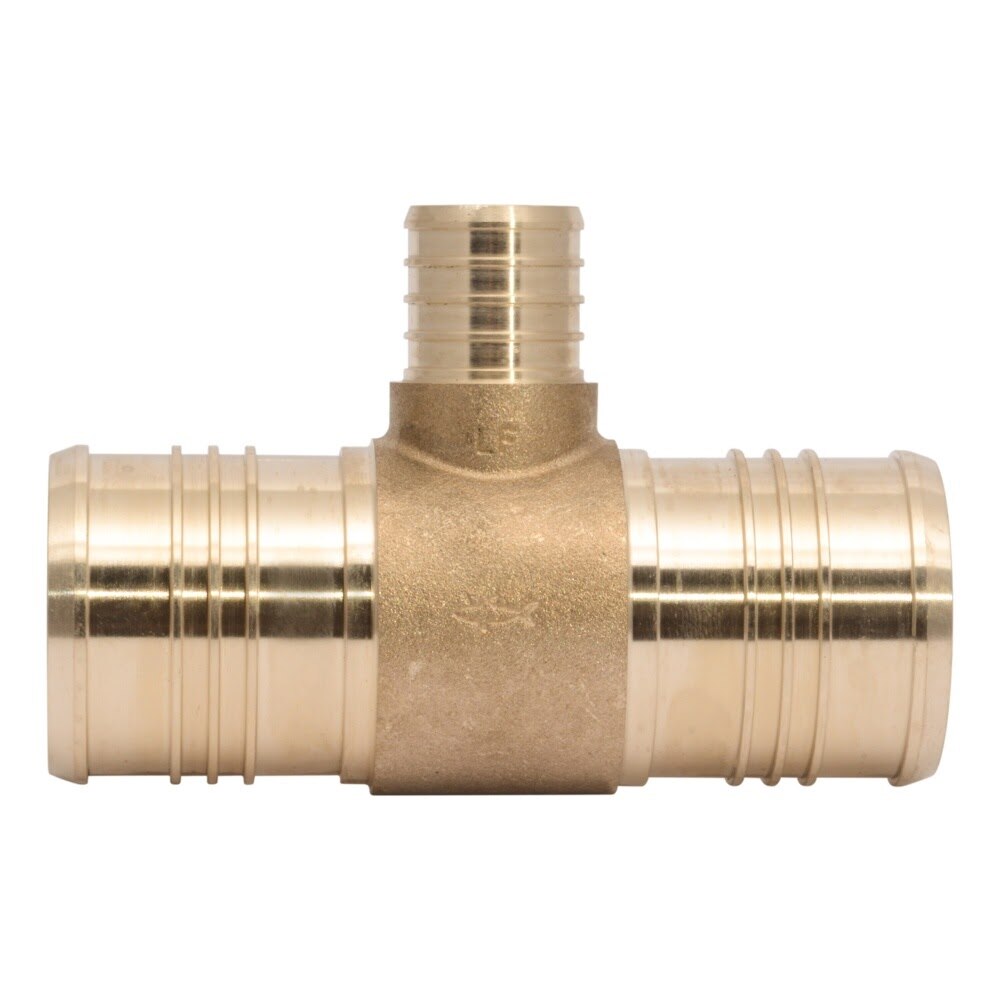 SharkBite UC08545428 2 in. x 2 in. x 1 in. Brass PEX Barb Reducing Tee - 2