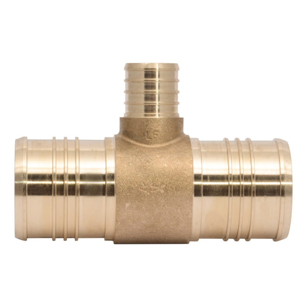 SharkBite UC08545428 2 in. x 2 in. x 1 in. Brass PEX Barb Reducing Tee - 2