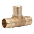 SharkBite UC0854 2 in x 2 in x 2 in Brass Barb Tee for PEX and PE RT Pipe