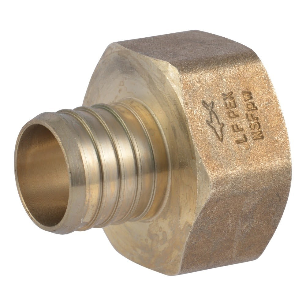 SharkBite UC113532F 1-1/4 in. x 1-1/4 in. Brass Barb Adapter with FNPT Connection