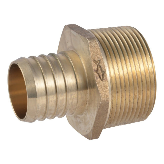 SharkBite UC114140M 1-1/2 in x 1-1/2 in Brass Barb Adapter Male NPT