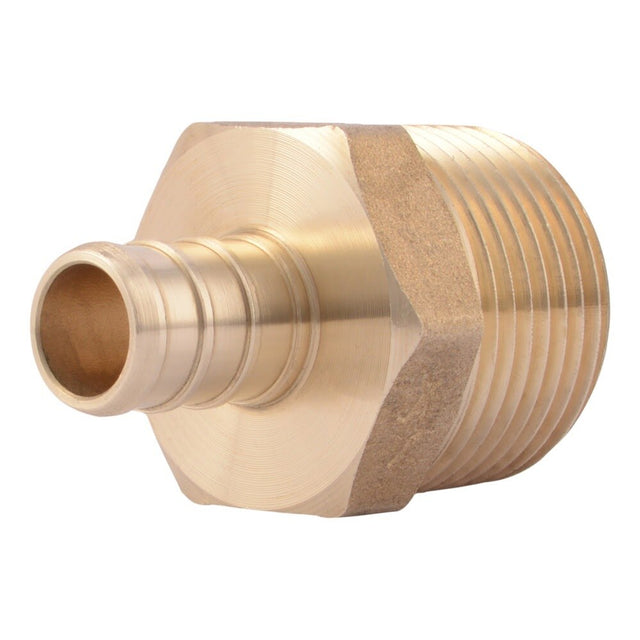 SharkBite UC116LF 1/2 in x 3/4 in Lead Free Brass Barb Adapter with Male NPT