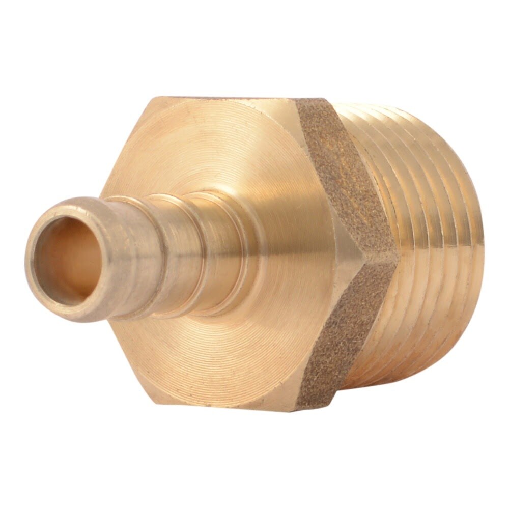 SharkBite UC118LF 3/8 in. x 1/2 in. Brass Barb Adapter Male NPT