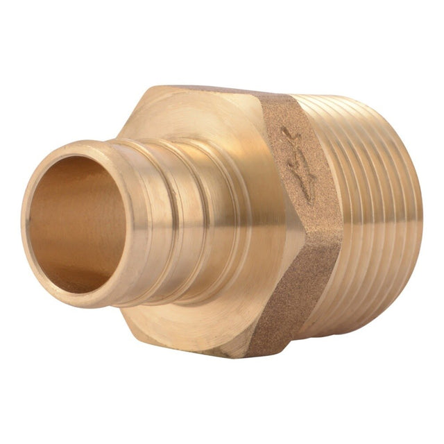 SharkBite UC134LF 3/4 in. x 3/4 in. Brass PEX Barb Adapter with Male NPT Threads