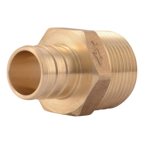 SharkBite UC134LF 3/4 in. x 3/4 in. Brass PEX Barb Adapter with Male NPT Threads