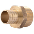 SharkBite UC140LF 1 in x 1 in Brass Barb Adapter with MNPT Thread for PEX