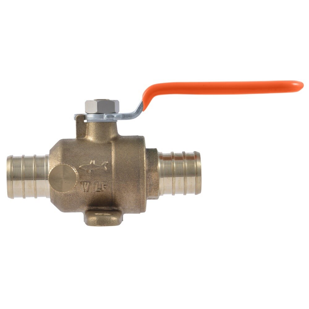 SharkBite UC24616 3/4 in x 3/4 in Quarter-Turn Brass Ball Valve with Drain and Mounting Bracket - 2
