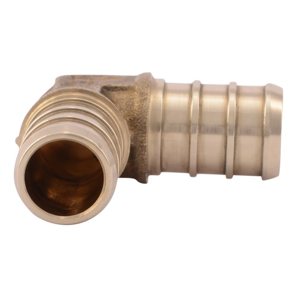SharkBite UC248LF 1/2 in. x 1/2 in. Brass PEX Barb 90 Degree Elbow - 3