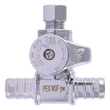 SharkBite UC24983 1/2 in. x 1/2 in. x 1/4 in. OD Brass Tee Stop Valve with Chrome Finish - 2
