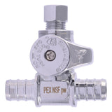 SharkBite UC24983 1/2 in. x 1/2 in. x 1/4 in. OD Brass Tee Stop Valve with Chrome Finish - 2