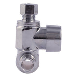 SharkBite UC24983 1/2 in. x 1/2 in. x 1/4 in. OD Brass Tee Stop Valve with Chrome Finish - 3