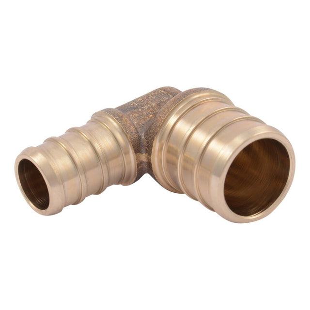 SharkBite UC274LF 1/2 in x 3/4 in Lead Free Brass Barb Reducing Elbow for PEX Pipe