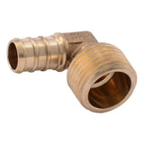 SharkBite UC280LF 1/2 in. x 1/2 in. Brass Barb Adapter Elbow with MNPT for PEX and PE-RT Pipe