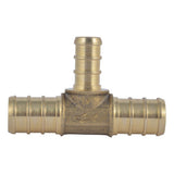 SharkBite UC363LF 1/2 in. x 1/2 in. x 3/8 in. PEX Brass Barb Reducing Tee - 2