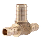SharkBite UC364LF 3/8 in x 3/8 in x 1/2 in Lead Free Brass Barb Reducing Tee for PEX