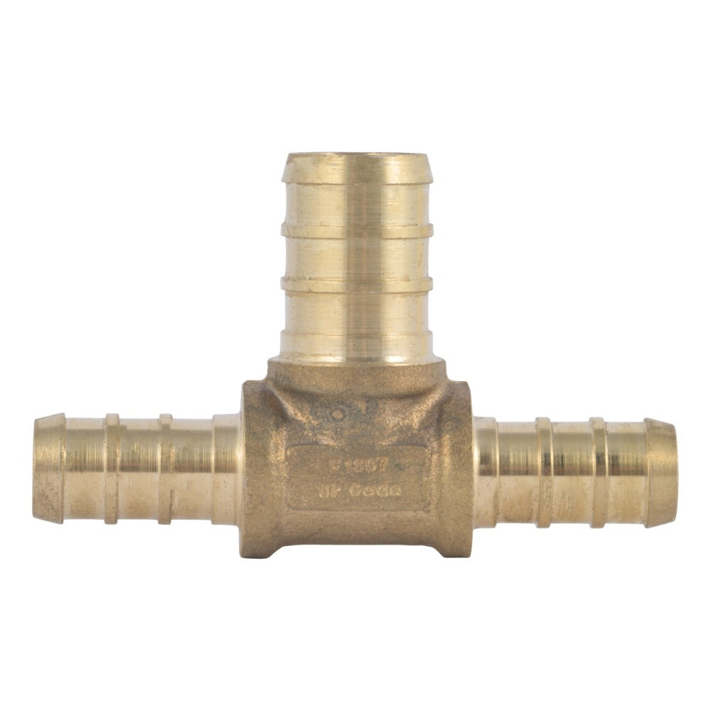 SharkBite UC364LF 3/8 in x 3/8 in x 1/2 in Lead Free Brass Barb Reducing Tee for PEX - 2