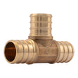 SharkBite UC370LF 3/4 in. x 3/4 in. x 3/4 in. Brass PEX Barb Tee Crimp Fitting